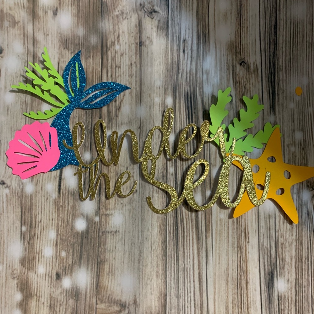 Under the sea cake topper